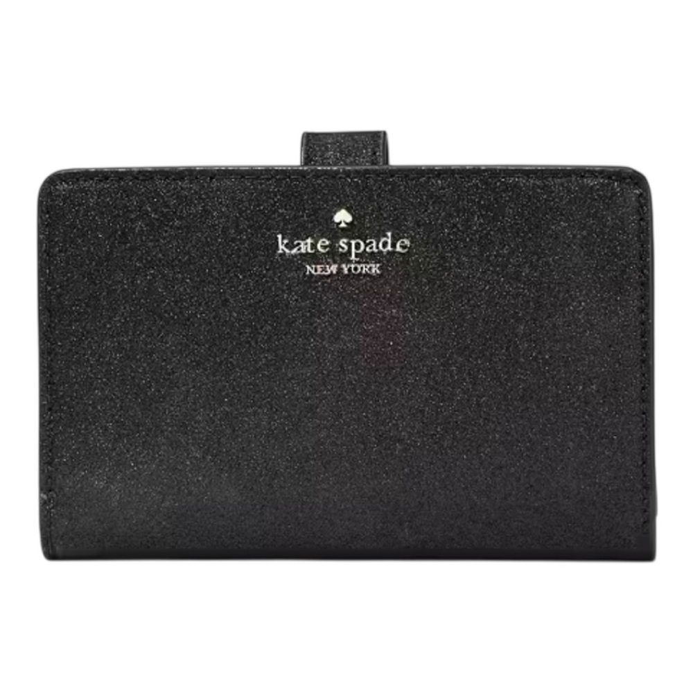 Kate Spade Glimmer Glitter Medium Compact Bifold Wallet NWT in Box